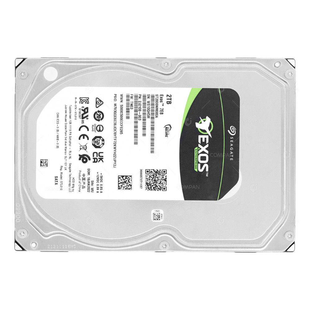 ST2000NM000A  SEAGATE HARD DRIVE 2TB 12G 7.2K EXOS 7E8 SATA 3.5 LFF 256MB CACHE
